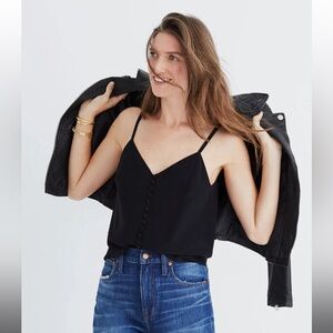 Madewell Silk Button Front Cami